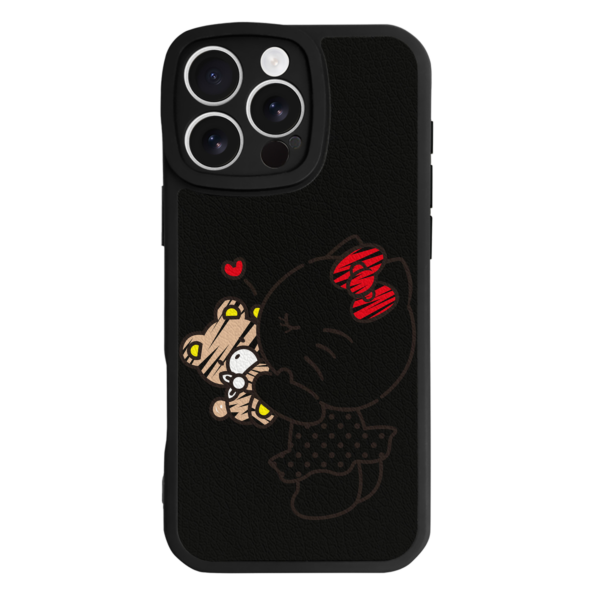 （画像用） Hello Kitty ハローキティ 【iPhone 16シリーズ対応】シリコンスマホケース（レザー調） 材質：シリコン